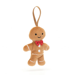 Festive Folly Gingerbread Fred Decoration - Jellycat