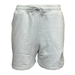 White Tonal Circle Crest Short