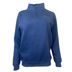 Blue Circle Crest Tonal 1/4 Zip