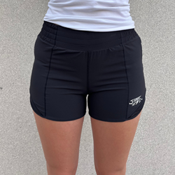 Black lululemon Hot High Rise Shorts 4"