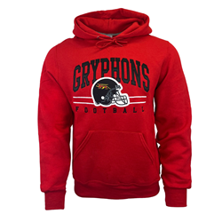 Red Gryphons Football Helmet Hoodie