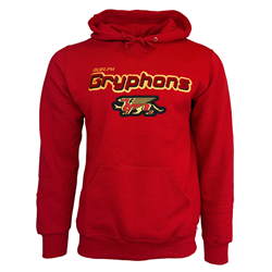 Red Guelph Gryphons Chenille Hood