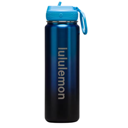 Blue Lululemon Back to Life Sports Bottle - 24oz Straw Lid