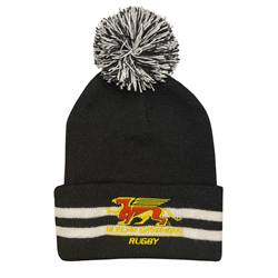 Black/White Gryphons Rugby Pom Toque