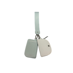 Mint Breeze/White Dual Pouch Wristlet