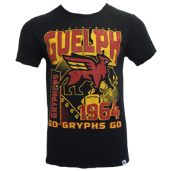 Gryphons Retro Print Tee - Black