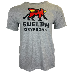 Grey Youth Gryphons Stacked Russell Tee