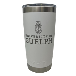 White 20 oz Crested Yeti Tumbler