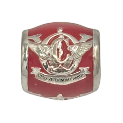 Bead - OVC Crest on Red