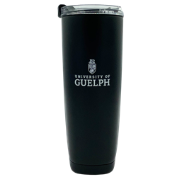 Black 20 oz Gryphon Crest Identifier Aqualina Bottle With Straw