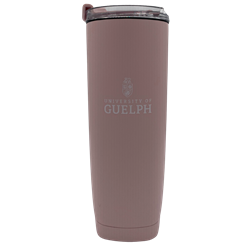 Pink 20 oz Gryphon Crest Identifer Aqualina Bottle With Straw
