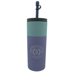 Purple/Light Blue Circle Crest Superb Sippy Bottle with Straw