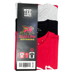 3-Tee Bundle - Red, Grey and Black