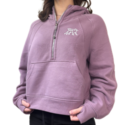 Gryphon Scuba Oversized Half-Zip Hoodie- Lavender