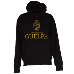 Stacked Identifier Hood - Black and Gold