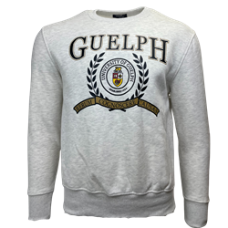 Vintage Guelph Gryphon Crest Crew - Ash