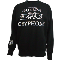 UofG Gryphons Cloud Fleece Crew - Black