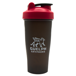 28oz Gryphons Stacked Shaker Bottle with Metal Ball - Black/Red