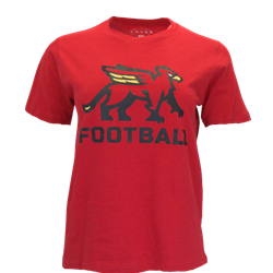 Youth Gryphons Stacked Football Tee - Red
