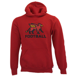Gryphons Football Stacked Russell Hood - Red