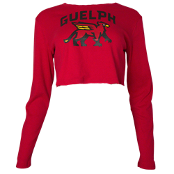 Gryphon Cropped Long Sleeve - Red
