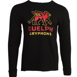 Gryphons Stacked Long Sleeve Tee - Black