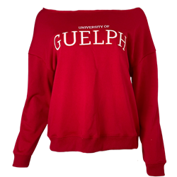 Guelph Open Neck Crew - Cardinal
