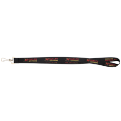 Gryphons Horizontal 3/4" Silkscreen Lanyard with J-hook - Black