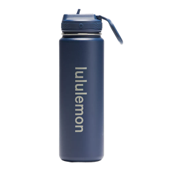 lululemon Back to Life Sports Bottle 24 oz with Straw - Blue Twill