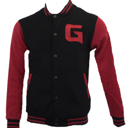 Guelph Varsity Fleece Jacket - Black & Red