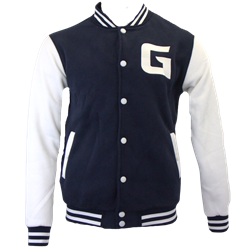 Guelph Varsity Fleece Jacket - Navy & White
