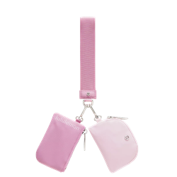 lululemon Dual Pouch Wristlet - Pink Frosting/Blissful Pink