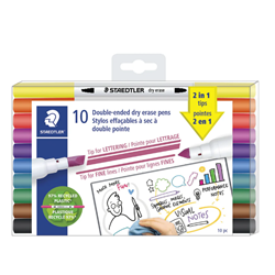 10 Pack Double Ended Dry Erase Pens