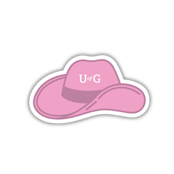 UofG Pink Cowboy Hat Sticker