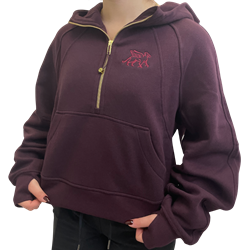 lululemon Gryphon Oversized Half-Zip Hoodie - Black Plum