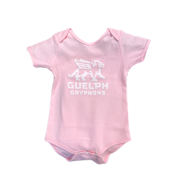 Gryphons Stacked Baby Onesie - Pink