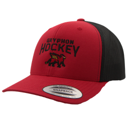 Gryphon Hockey 6-Panel Trucker Hat - Red & Black