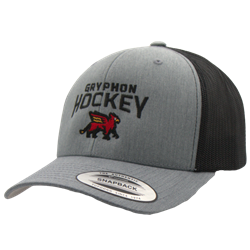 Gryphon Hockey 6-Panel Trucker Hat - Grey & Black