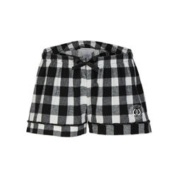 Womens Crested Haley Flannel Short - Black/White