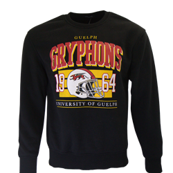 Gryphons Football Retro Crewneck Sweater - Black