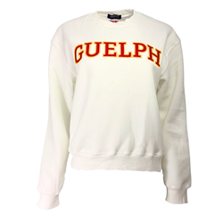 Guelph Oversized Crew Sweatshirt - White