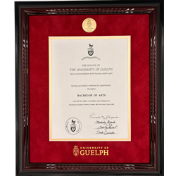 Gryphon Crest Medallion Degree Frame - Red