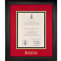 Gryphon Crest Infused Black Degree Frame