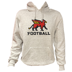 Football Stacked Russell Hood - Ash