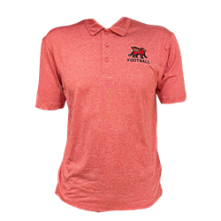 Football Stacked Polo - Red Heather