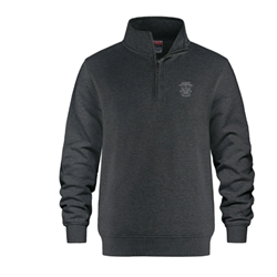 UNISEX BASIC CHARCOAL CUSTOM OVC QUARTER ZIP