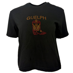 Cowboy Boot Boxy Tee - Black