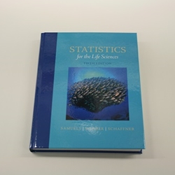 STATISTICS FOR THE LIFE SCIENCES HARDCOVER (USED ONLY IF AVAIL.)